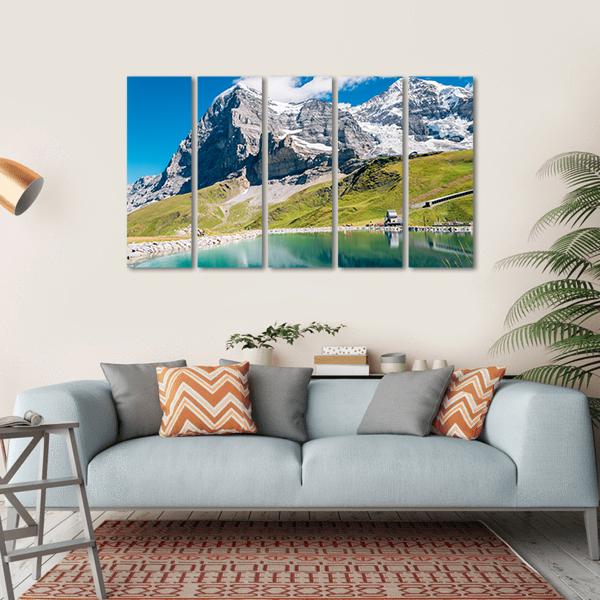 Fallbodensee Lake Canvas Wall Art-5 Horizontal-Gallery Wrap-22" x 12"-Tiaracle