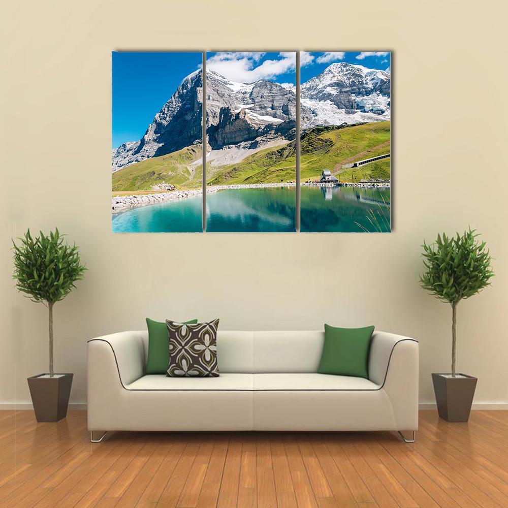Fallbodensee Lake Canvas Wall Art-4 Pop-Gallery Wrap-50" x 32"-Tiaracle