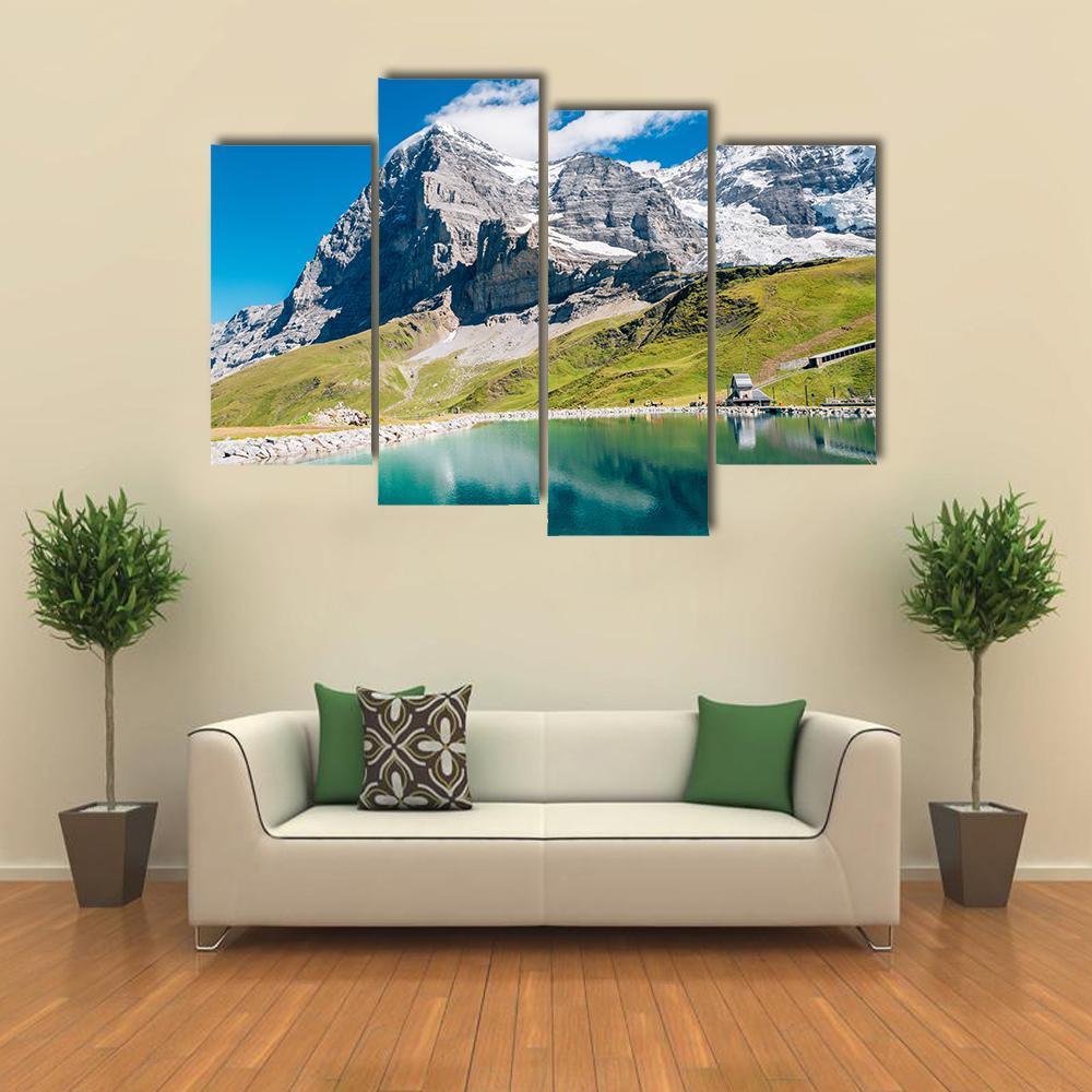 Fallbodensee Lake Canvas Wall Art-4 Pop-Gallery Wrap-50" x 32"-Tiaracle