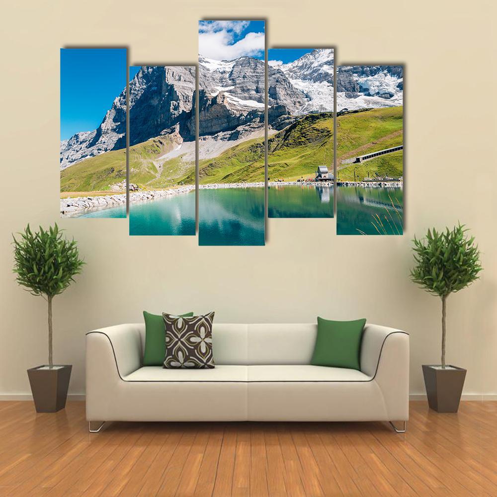 Fallbodensee Lake Canvas Wall Art-5 Pop-Gallery Wrap-47" x 32"-Tiaracle