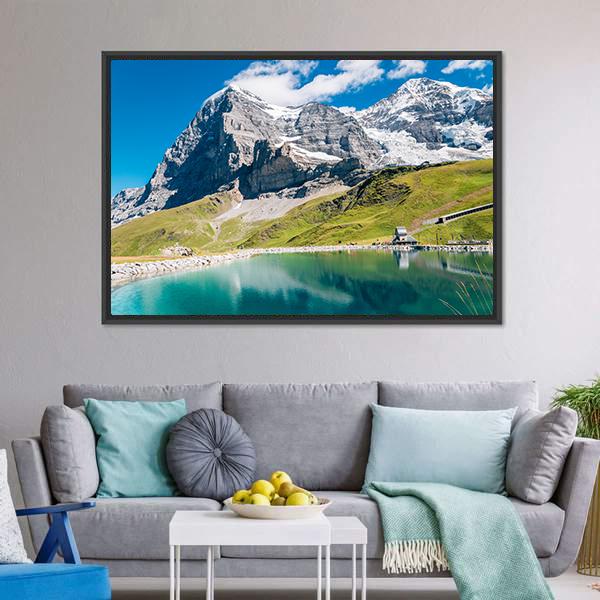 Fallbodensee Lake Canvas Wall Art-3 Horizontal-Gallery Wrap-25" x 16"-Tiaracle