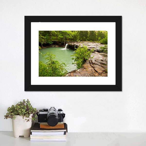 Falling Water Creek Arkansas Canvas Wall Art-1 Piece-Framed Print-30" x 20"-Tiaracle