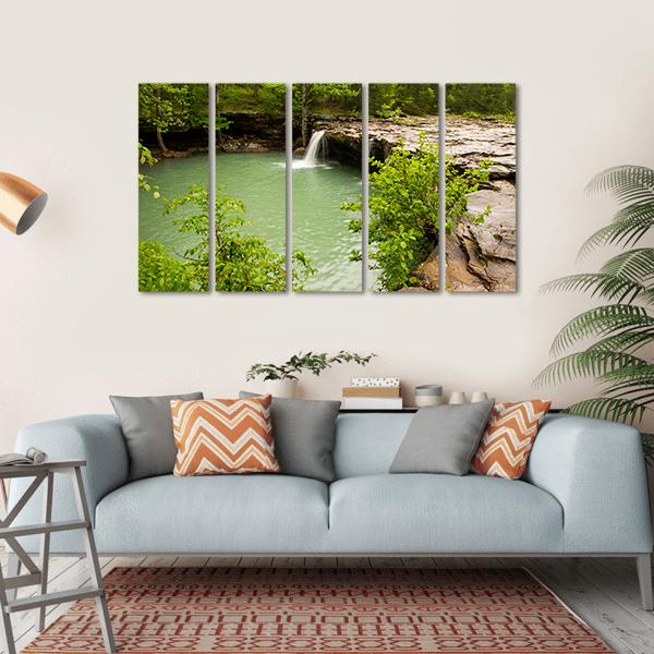 Falling Water Creek Arkansas Canvas Wall Art-5 Horizontal-Gallery Wrap-22" x 12"-Tiaracle