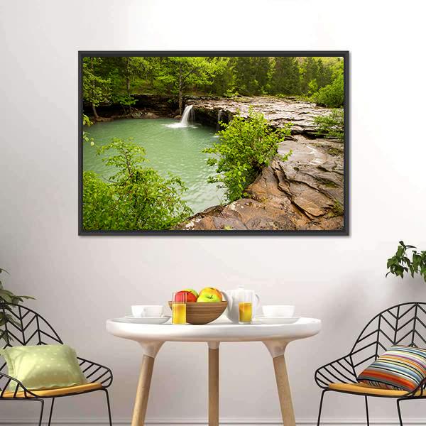 Falling Water Creek Arkansas Canvas Wall Art-5 Horizontal-Gallery Wrap-22" x 12"-Tiaracle
