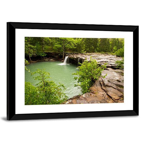 Falling Water Creek Arkansas Canvas Wall Art-5 Horizontal-Gallery Wrap-22" x 12"-Tiaracle