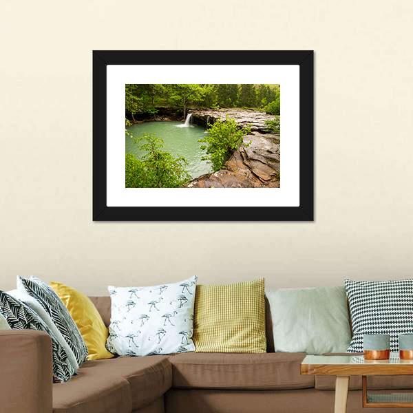 Falling Water Creek Arkansas Canvas Wall Art-5 Horizontal-Gallery Wrap-22" x 12"-Tiaracle
