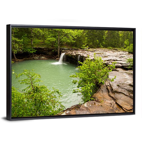 Falling Water Creek Arkansas Canvas Wall Art-3 Horizontal-Gallery Wrap-25" x 16"-Tiaracle
