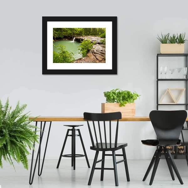 Falling Water Creek Arkansas Canvas Wall Art-3 Horizontal-Gallery Wrap-25" x 16"-Tiaracle