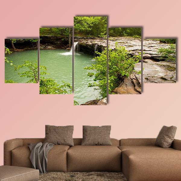 Falling Water Creek Arkansas Canvas Wall Art-3 Horizontal-Gallery Wrap-37" x 24"-Tiaracle