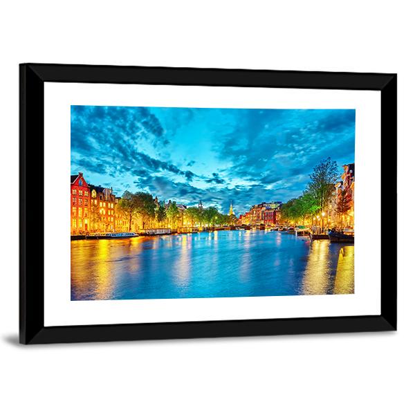 Famous Amstel River Canvas Wall Art-3 Horizontal-Gallery Wrap-25" x 16"-Tiaracle