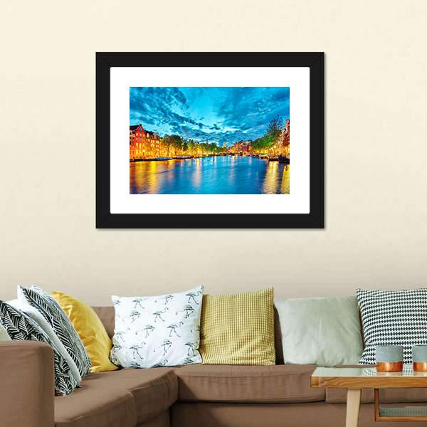 Famous Amstel River Canvas Wall Art-3 Horizontal-Gallery Wrap-25" x 16"-Tiaracle