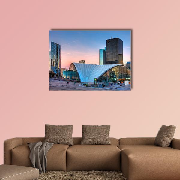 La Defense In Paris Canvas Wall Art-1 Piece-Gallery Wrap-48" x 32"-Tiaracle