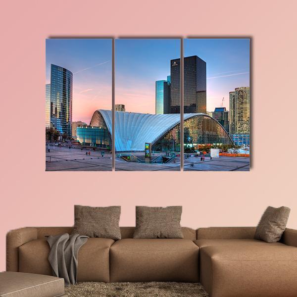 La Defense In Paris Canvas Wall Art-3 Horizontal-Gallery Wrap-37" x 24"-Tiaracle