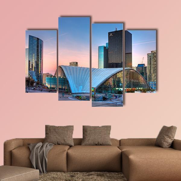 La Defense In Paris Canvas Wall Art-4 Pop-Gallery Wrap-50" x 32"-Tiaracle