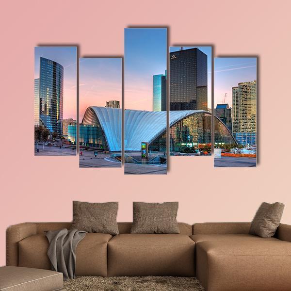 La Defense In Paris Canvas Wall Art-3 Horizontal-Gallery Wrap-37" x 24"-Tiaracle