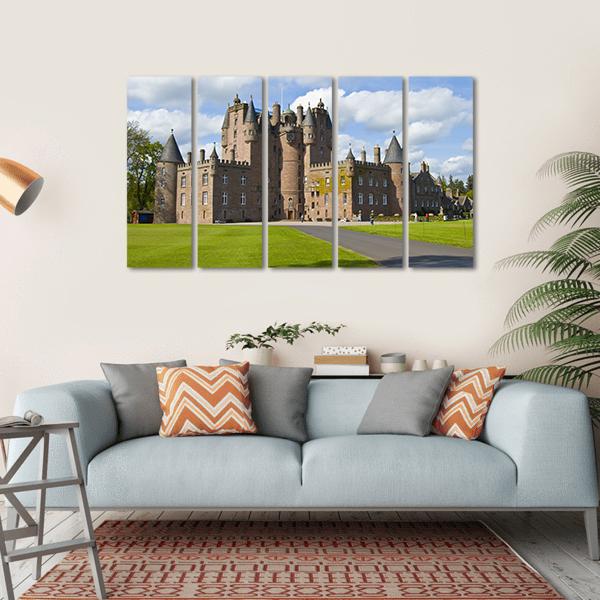 Glamis Castle Scotland Canvas Wall Art-5 Horizontal-Gallery Wrap-22" x 12"-Tiaracle
