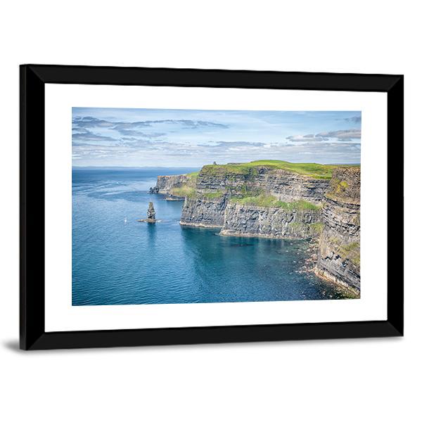 Famous Cliffs Of Moher Canvas Wall Art-3 Horizontal-Gallery Wrap-25&quot; x 16&quot;-Tiaracle
