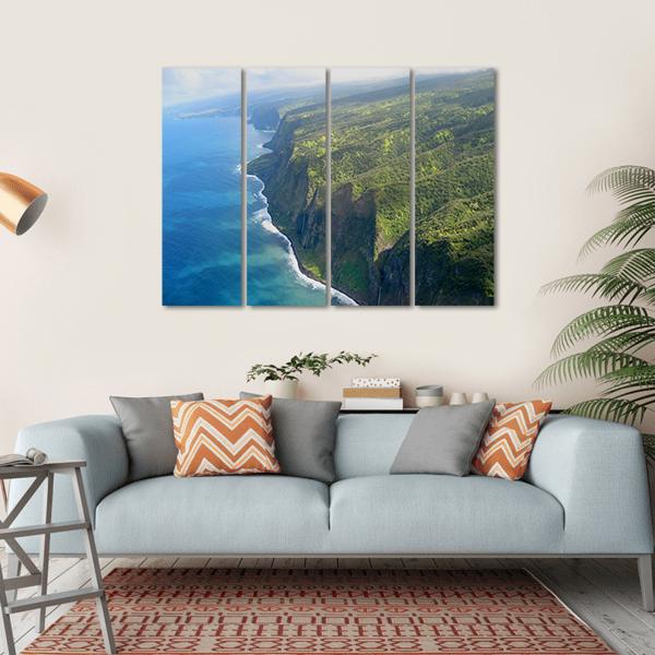 Coastline Of Big Island Canvas Wall Art-4 Horizontal-Gallery Wrap-34" x 24"-Tiaracle
