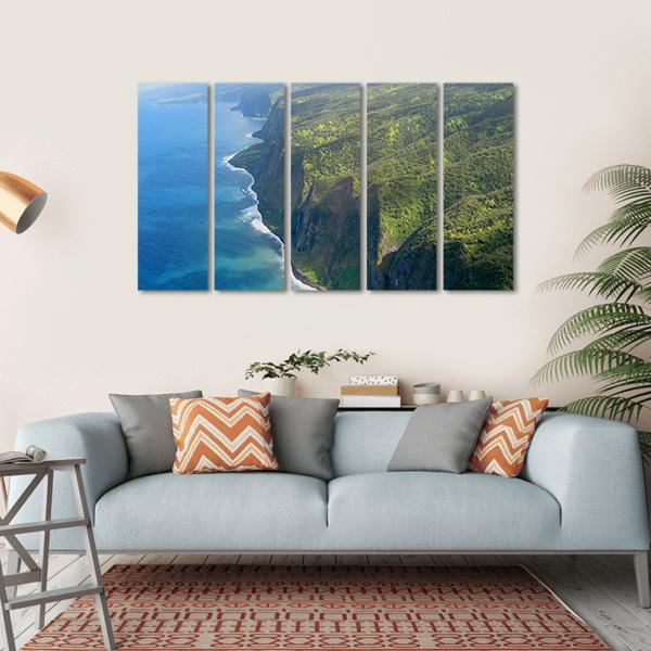 Coastline Of Big Island Canvas Wall Art-5 Horizontal-Gallery Wrap-22" x 12"-Tiaracle