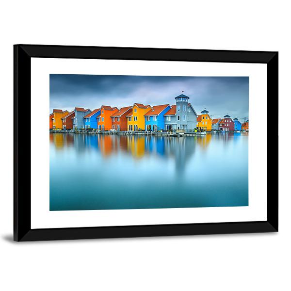 Famous Dutch Cityscape Canvas Wall Art-3 Horizontal-Gallery Wrap-25" x 16"-Tiaracle