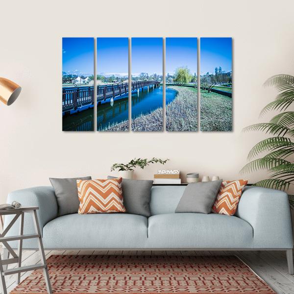 Famous Garden In Vienna Canvas Wall Art-5 Horizontal-Gallery Wrap-22" x 12"-Tiaracle