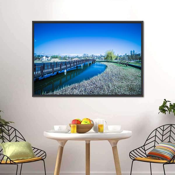 Famous Garden In Vienna Canvas Wall Art-5 Horizontal-Gallery Wrap-22" x 12"-Tiaracle