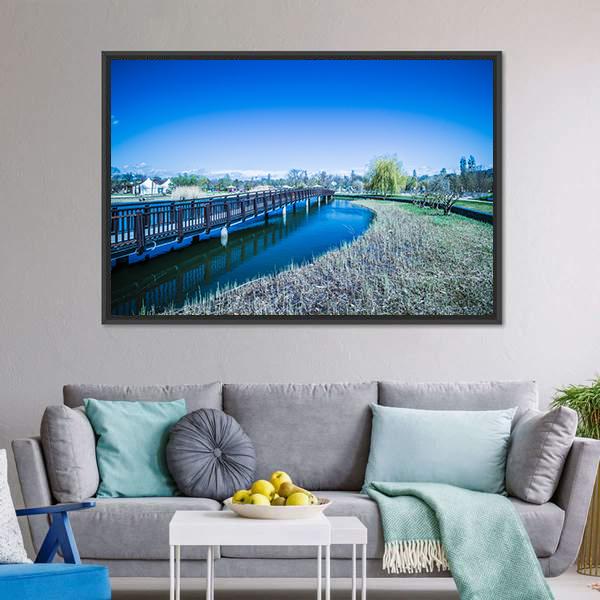 Famous Garden In Vienna Canvas Wall Art-5 Horizontal-Gallery Wrap-22" x 12"-Tiaracle