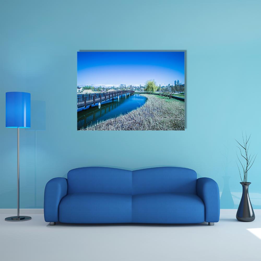 Famous Garden In Vienna Canvas Wall Art-1 Piece-Gallery Wrap-48" x 32"-Tiaracle