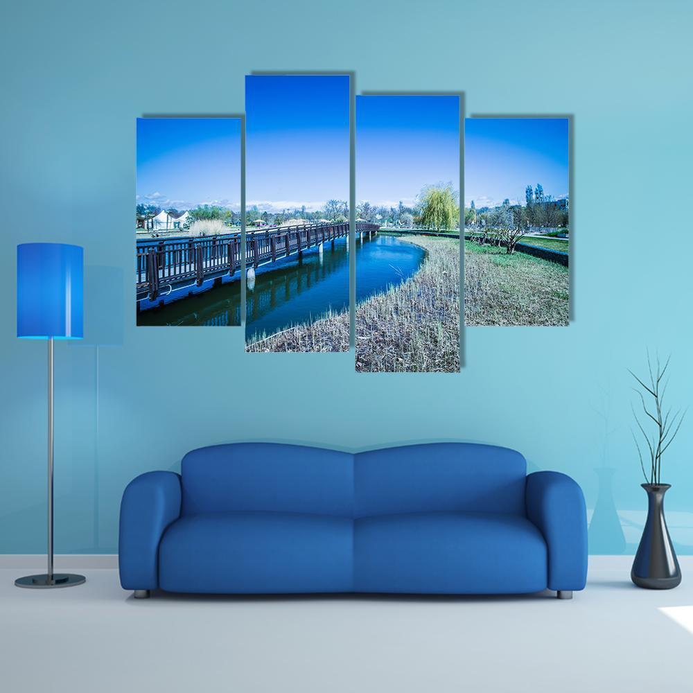 Famous Garden In Vienna Canvas Wall Art-4 Pop-Gallery Wrap-50" x 32"-Tiaracle