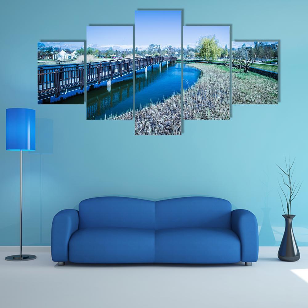 Famous Garden In Vienna Canvas Wall Art-5 Star-Gallery Wrap-62" x 32"-Tiaracle