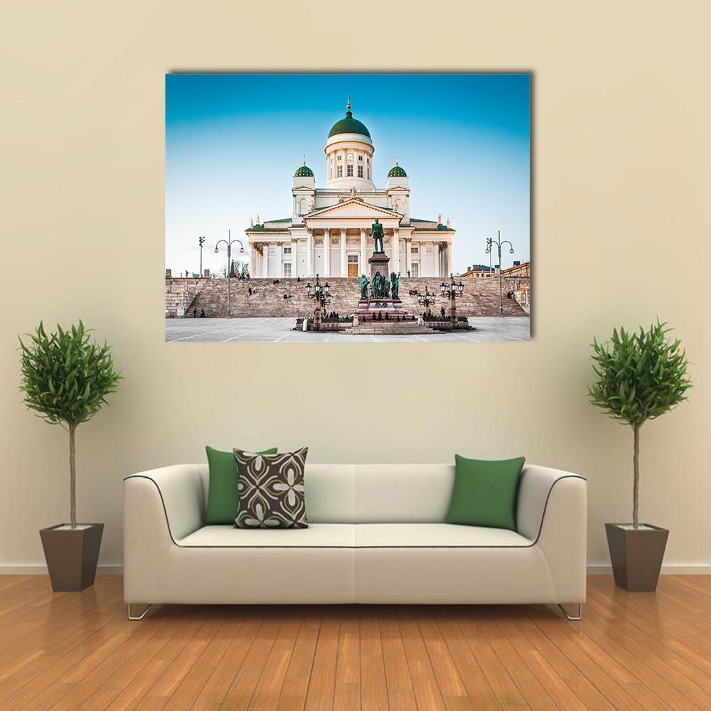 Famous Helsinki Cathedral Canvas Wall Art-5 Horizontal-Gallery Wrap-22" x 12"-Tiaracle