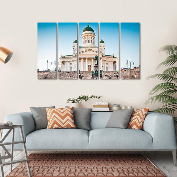 Famous Helsinki Cathedral Canvas Wall Art-5 Horizontal-Gallery Wrap-22" x 12"-Tiaracle