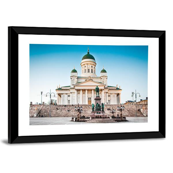 Famous Helsinki Cathedral Canvas Wall Art-5 Horizontal-Gallery Wrap-22" x 12"-Tiaracle