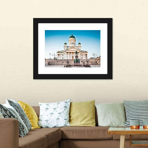 Famous Helsinki Cathedral Canvas Wall Art-5 Horizontal-Gallery Wrap-22" x 12"-Tiaracle