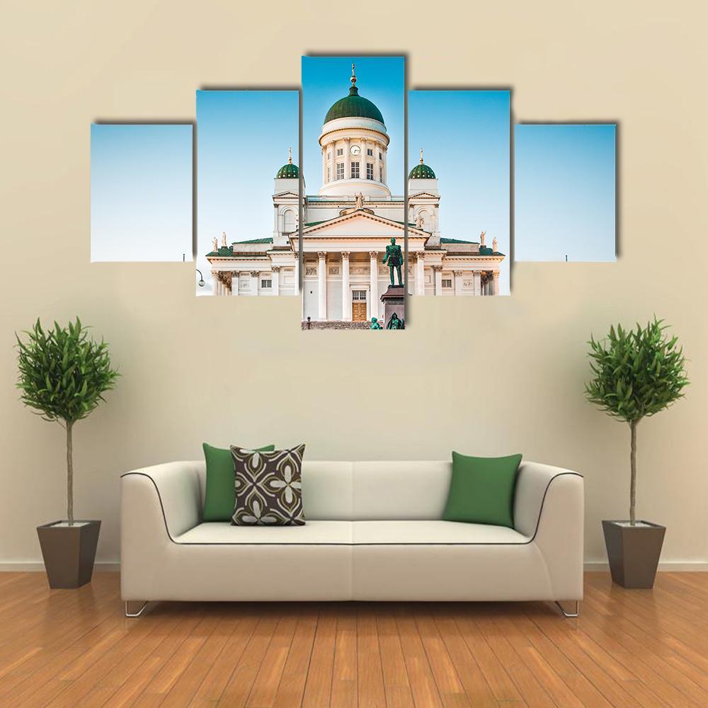 Famous Helsinki Cathedral Canvas Wall Art-5 Star-Gallery Wrap-62" x 32"-Tiaracle