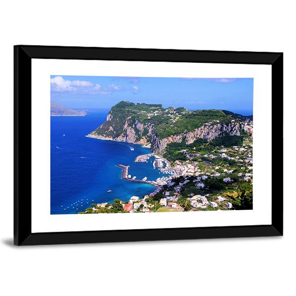 Famous Island Of Capri Canvas Wall Art-3 Horizontal-Gallery Wrap-25" x 16"-Tiaracle