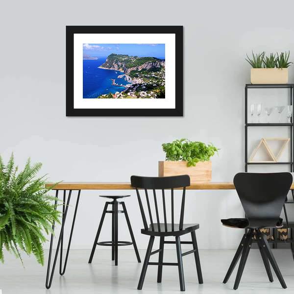 Famous Island Of Capri Canvas Wall Art-3 Horizontal-Gallery Wrap-25" x 16"-Tiaracle