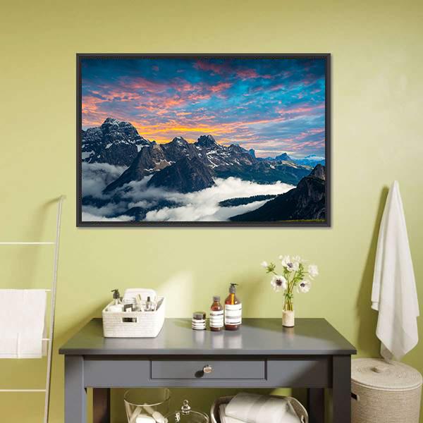 Famous Italian National Park Canvas Wall Art-1 Piece-Floating Frame-24" x 16"-Tiaracle