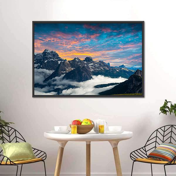 Famous Italian National Park Canvas Wall Art-3 Horizontal-Gallery Wrap-25" x 16"-Tiaracle