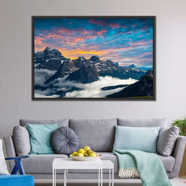 Famous Italian National Park Canvas Wall Art-3 Horizontal-Gallery Wrap-25" x 16"-Tiaracle