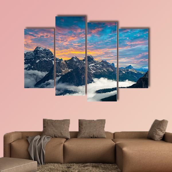 Famous Italian National Park Canvas Wall Art-4 Pop-Gallery Wrap-50" x 32"-Tiaracle