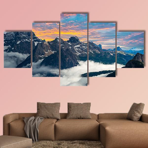 Famous Italian National Park Canvas Wall Art-5 Star-Gallery Wrap-62" x 32"-Tiaracle