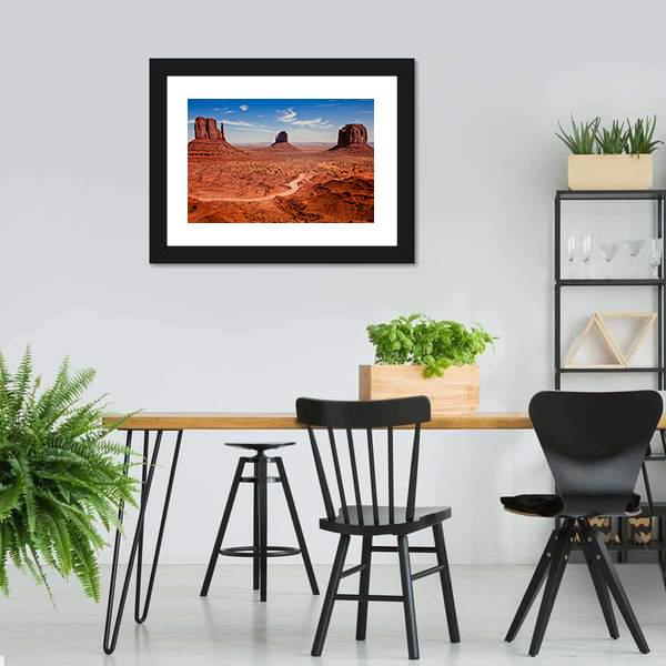 Famous Monuments Valley Canvas Wall Art-3 Horizontal-Gallery Wrap-25" x 16"-Tiaracle