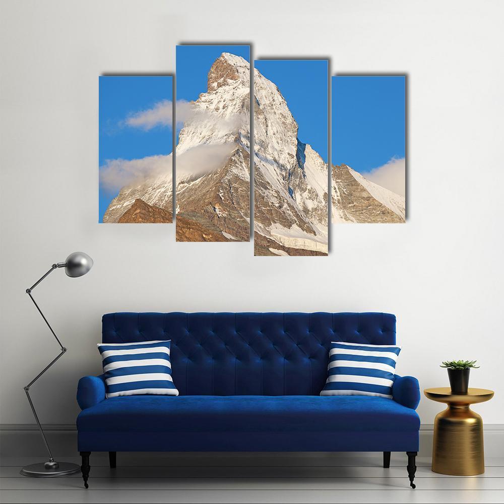 Famous Mountain Matterhorn Canvas Wall Art-4 Pop-Gallery Wrap-50" x 32"-Tiaracle