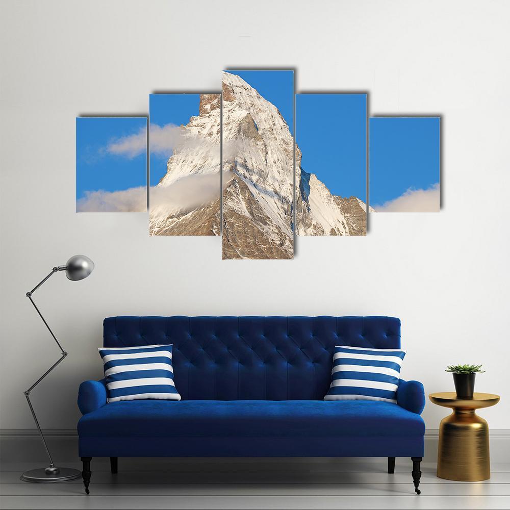 Famous Mountain Matterhorn Canvas Wall Art-5 Star-Gallery Wrap-62" x 32"-Tiaracle