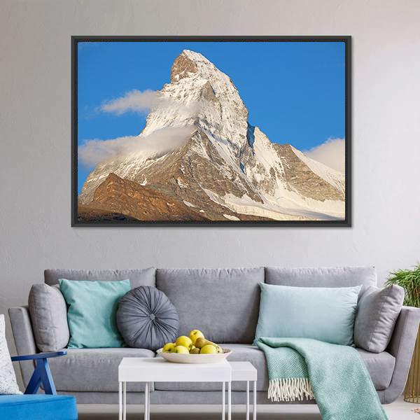 Famous Mountain Matterhorn Canvas Wall Art-3 Horizontal-Gallery Wrap-25" x 16"-Tiaracle