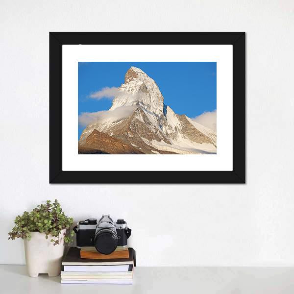Famous Mountain Matterhorn Canvas Wall Art-1 Piece-Framed Print-20" x 16"-Tiaracle