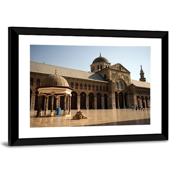 Famous Omayyad Mosque Canvas Wall Art-3 Horizontal-Gallery Wrap-25" x 16"-Tiaracle
