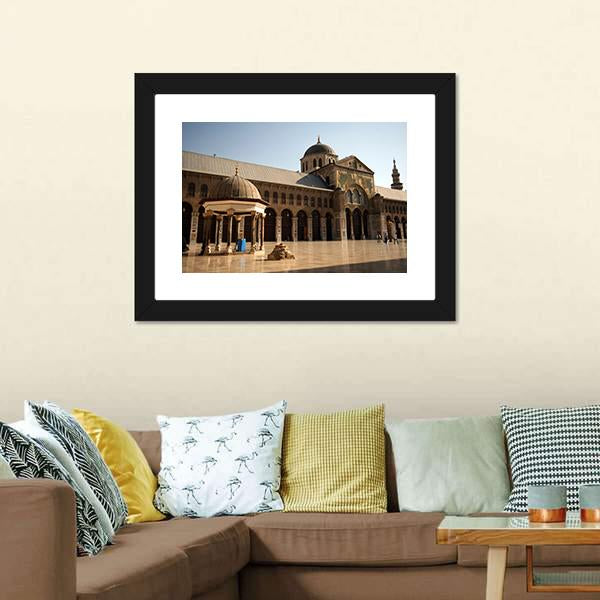 Famous Omayyad Mosque Canvas Wall Art-3 Horizontal-Gallery Wrap-25" x 16"-Tiaracle