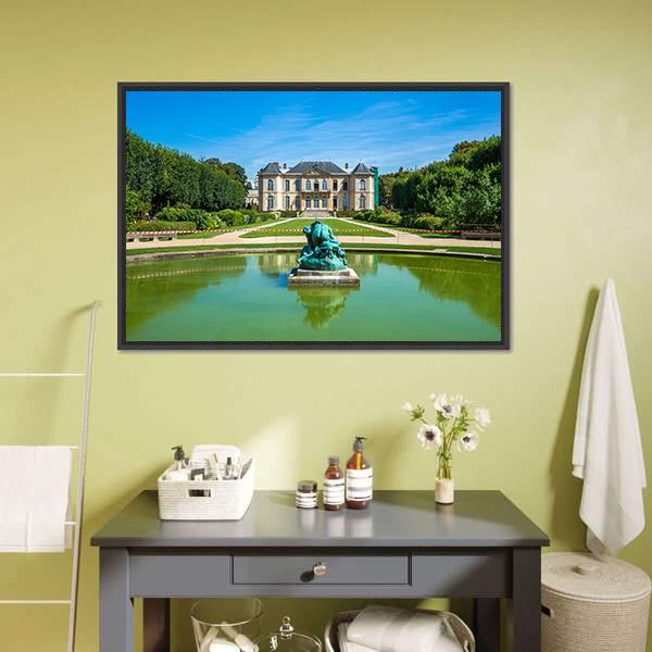Famous Rodin Museum Canvas Wall Art-1 Piece-Floating Frame-24" x 16"-Tiaracle